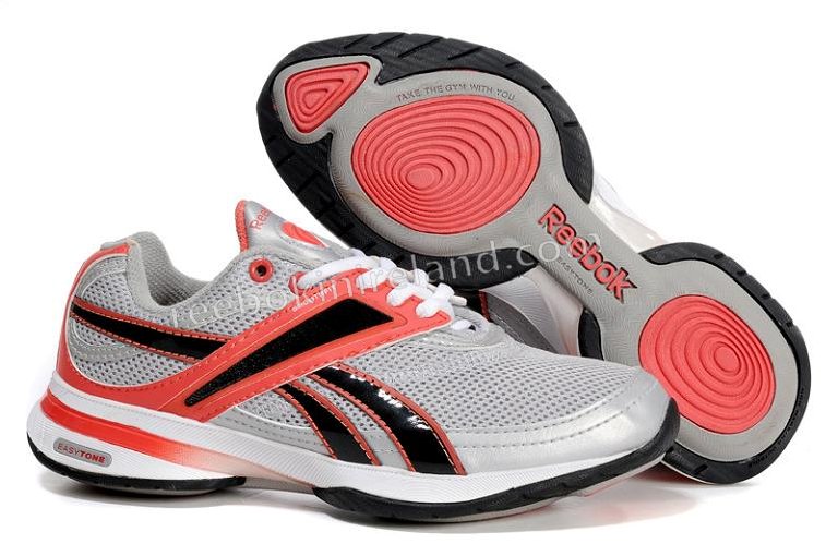 Reebok Easytone 1010 Chaussures Femmes Gris Noir Rouge - reebok fitness chaussures