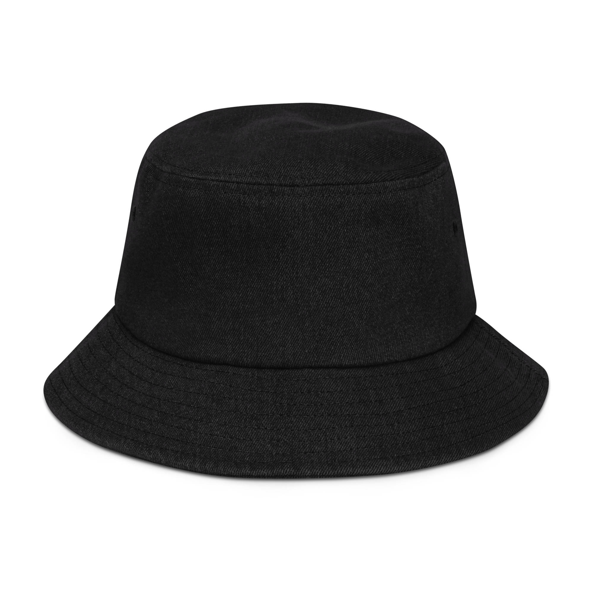 denim bucket hat black denim back - Daily Dose
