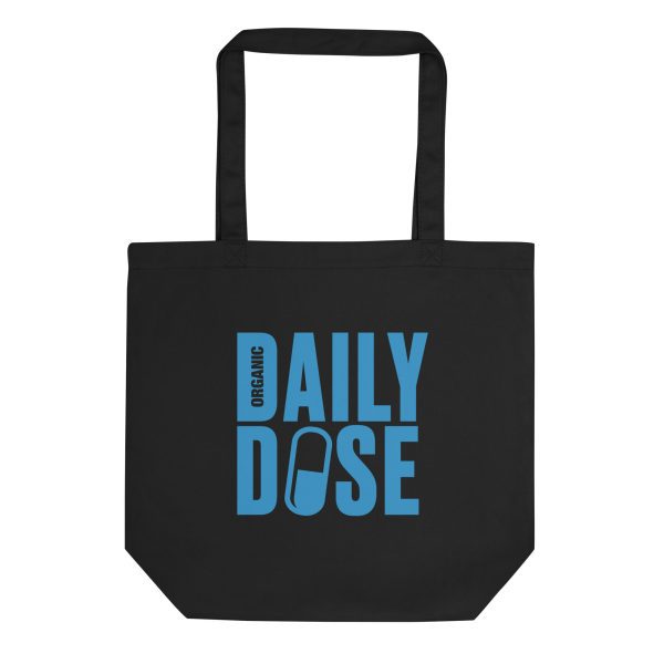 eco tote bag black front - Daily Dose