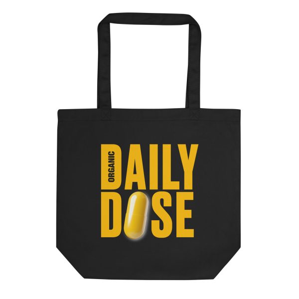 eco tote bag black front sit back - Daily Dose