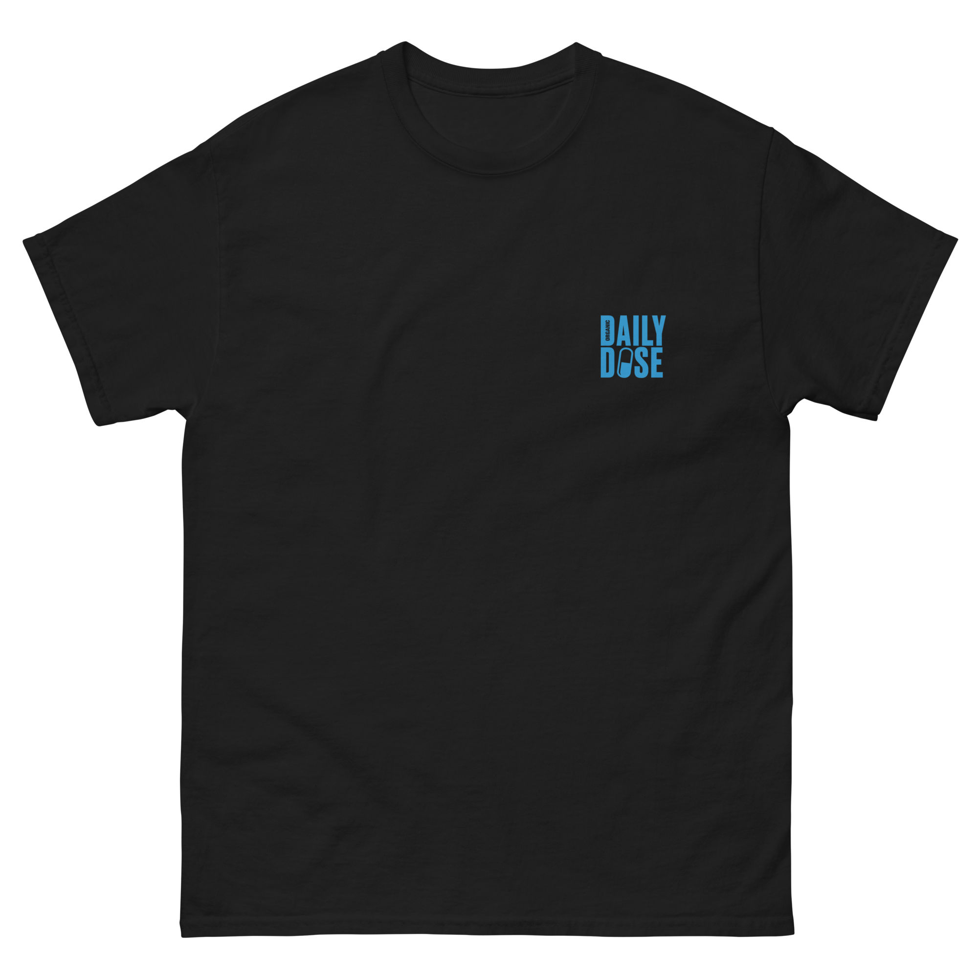 mens classic tee black front only good stuff - Daily Dose
