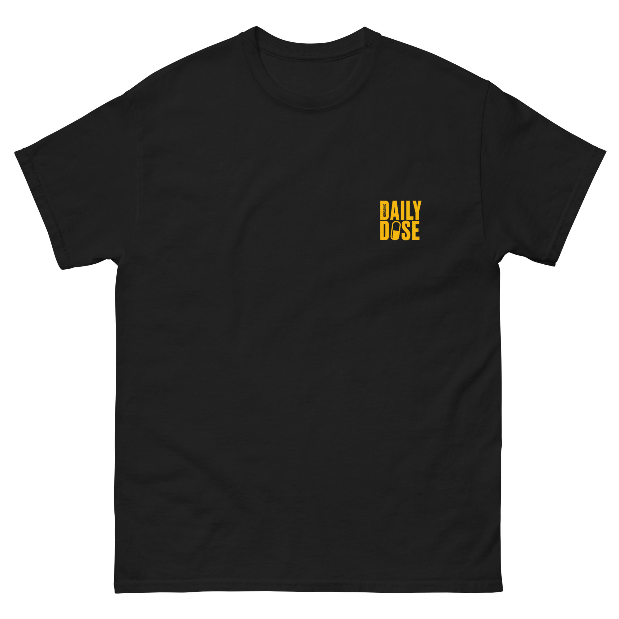 mens classic tee black front - Daily Dose