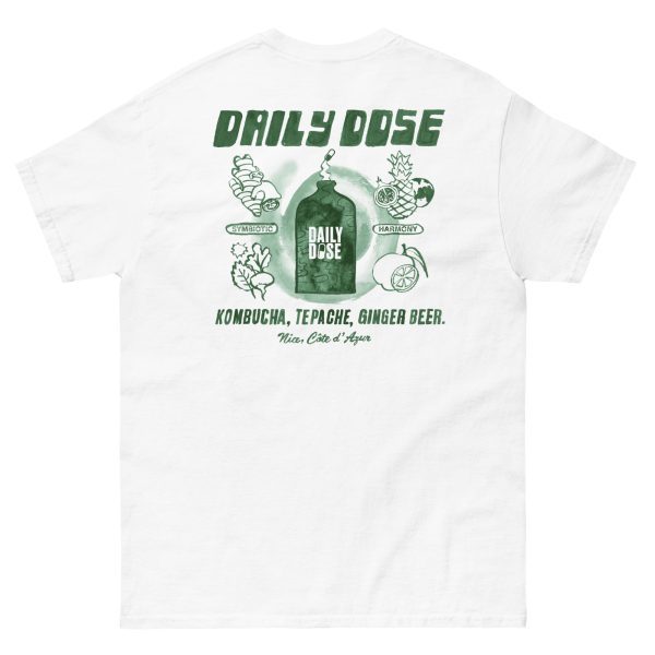 mens classic tee white back aquarelle - Daily Dose