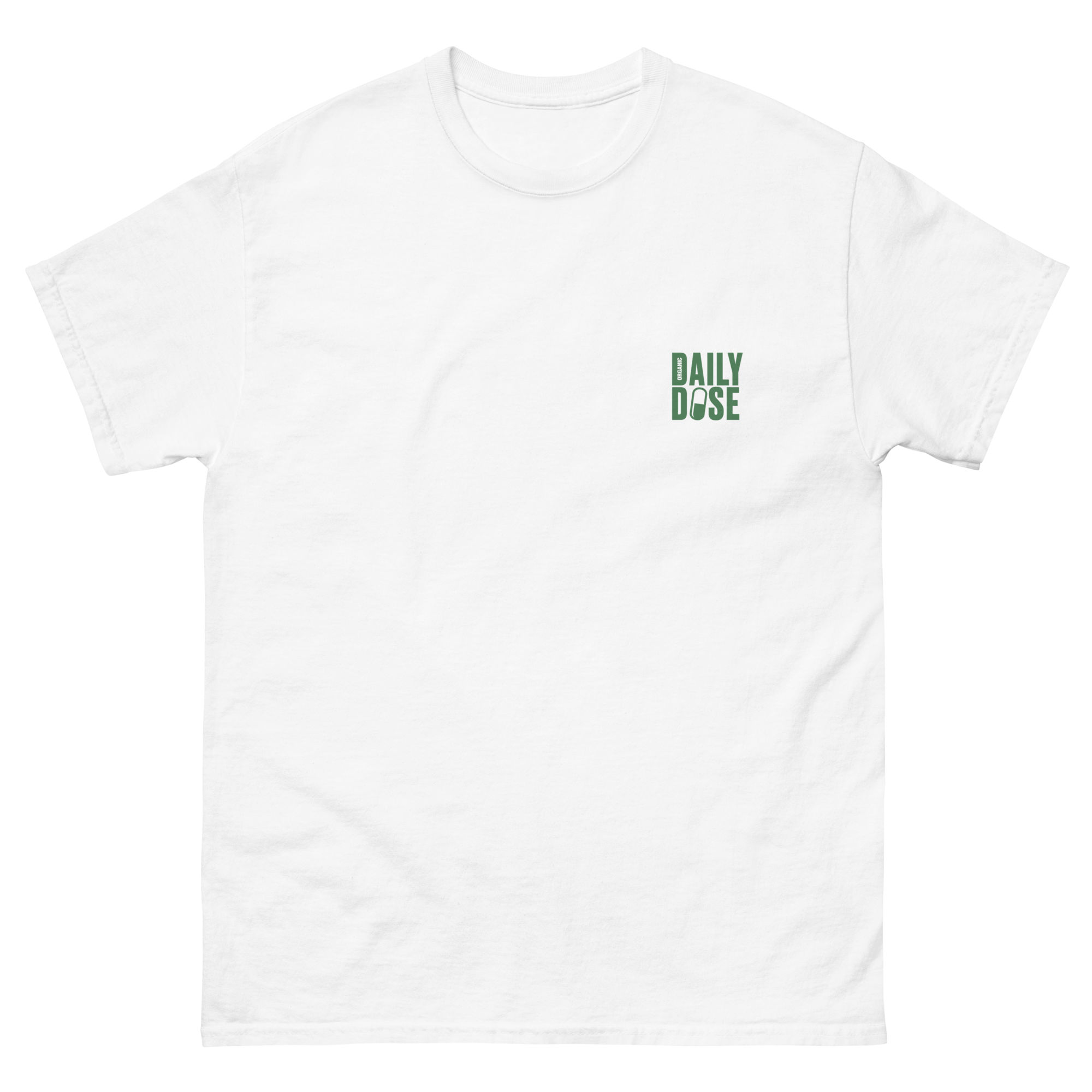mens classic tee white front aquarelle - Daily Dose